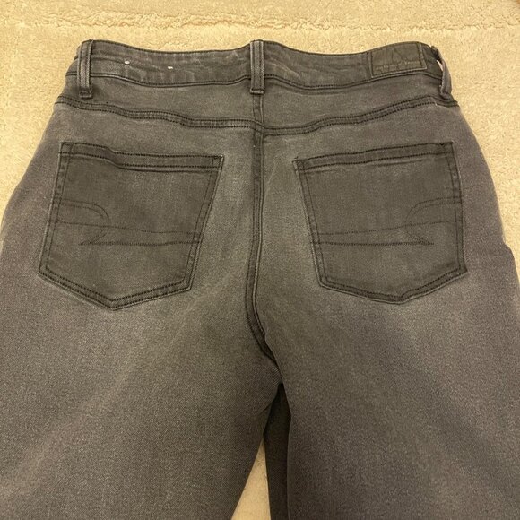 American Eagle Outfitters Womens Black Mom Jeans Size 6 Regular Cotton Blend Cas - Picture 16 of 16